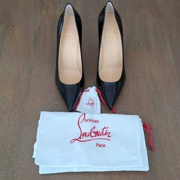 Christian Louboutin Kate Pumps - Black Patent Leather - Size: Eur 38.5 (US 8.5) - Picture 13 of 16